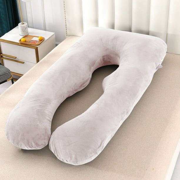 FloHua U-Shaped Maternity Pillow Cover – Washable & Removable, Perfect for Pregnant Women’s Sleep, Nursing & Comfort, Soft & Breathable Fabric