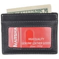 thumbnail image 5 of Handmade Genuine Leather Unisex Slim Super Thin Card Holder With ID Card Window 270, 5 of 41