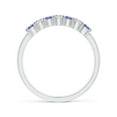 thumbnail image 2 of ANGARA Natural Half Eternity 7 Stone Tanzanite and Diamond Wedding Ring in 14K White Gold for Women (Size-2.5mm) | December Birthstone, Anniversary, Jewelry Gift for Women | Natural Tanzanite Ring, 2 of 11