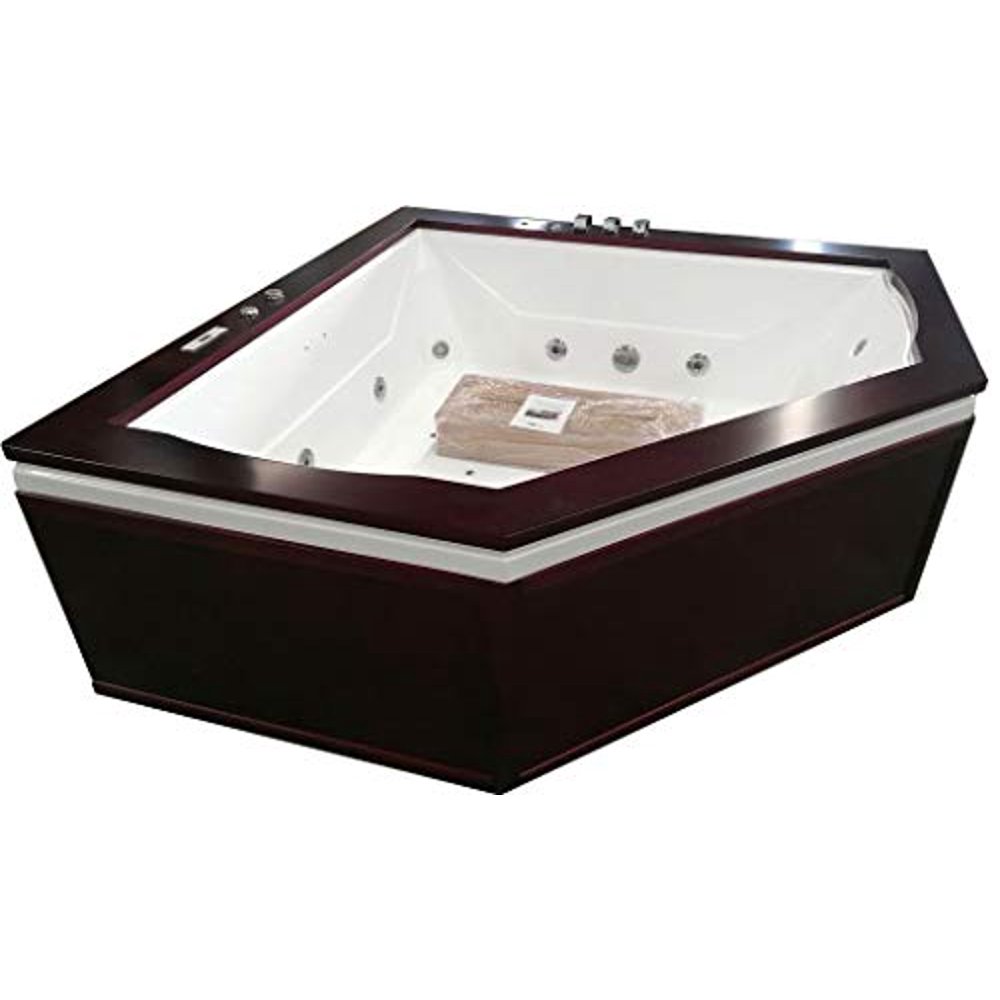 2 Person Bathtub Jetted Computerized Hydro Whirl, XL 6 Ft X 6 Ft Corner