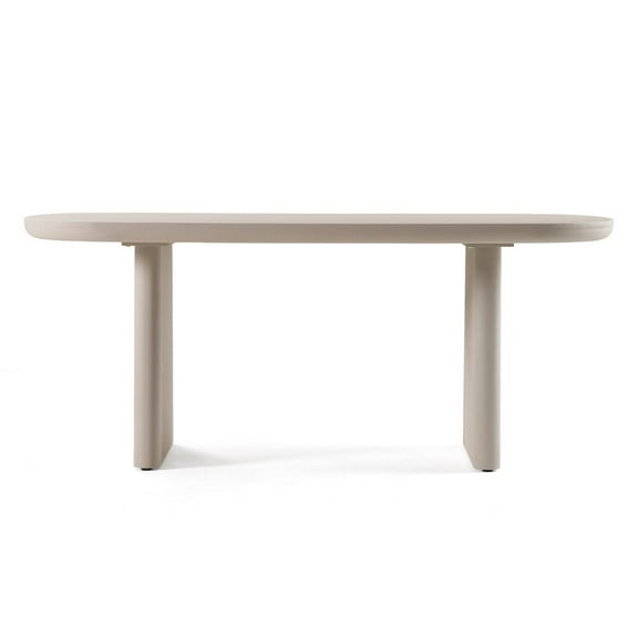 Modrest Evermore - Modern Grey Faux Cement Oval Dining Table