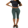 thumbnail image 1 of Femmes Capri Robe Pantalon Taille Moyenne Pantalon Manchette Extensible, 1 of 9