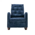 thumbnail image 2 of Modern Rocking Chair, Comfortable Fabric Padded Seat High Back Armchair, Nursery Rocking Chairs with 2 Side Pocket, Wooden Glider Chair for Nursery, Baby Room High Back Rocking Chair,Navy, 2 of 7