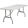 thumbnail image 1 of 30''W x 72''L Granite White Plastic Folding Table, 1 of 8