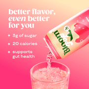 Bloom Pop Prebiotic Soda, Strawberries & Cream, 12 fl oz Can