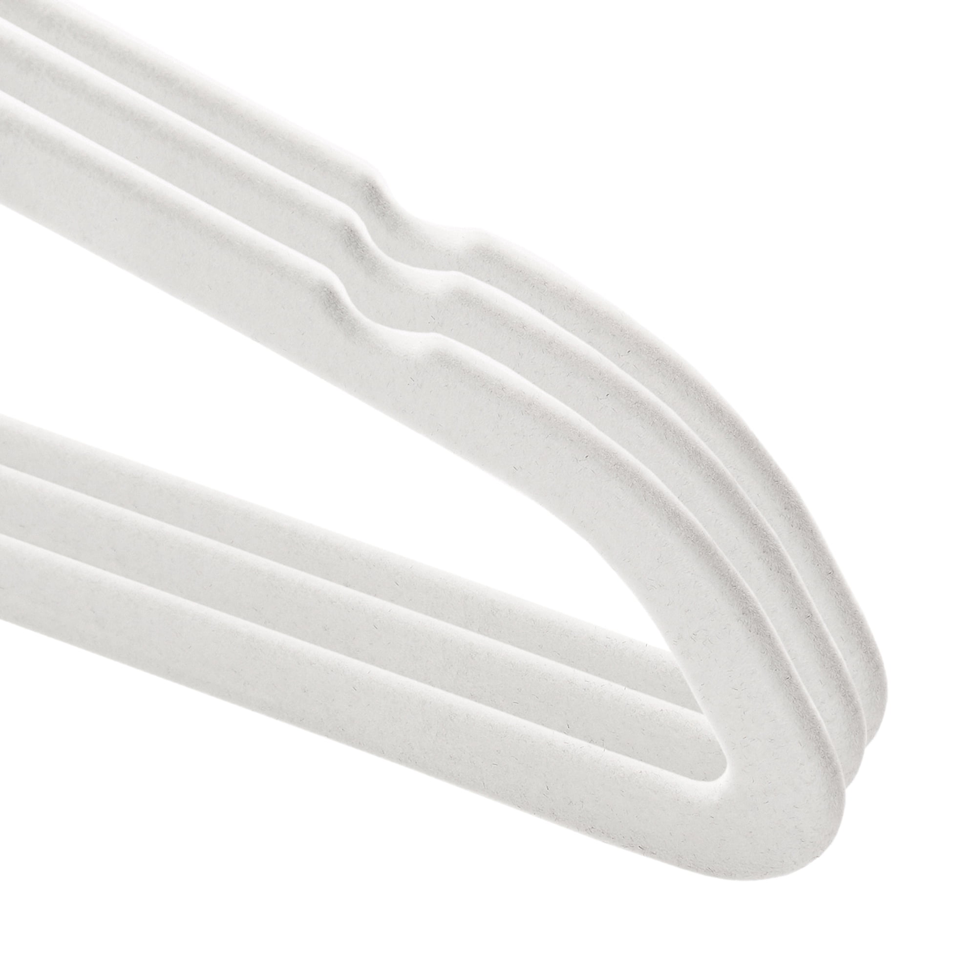Casafield 100 Velvet Baby Hangers for Infant & Toddler Clothes, 11" - Ivory