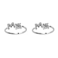 thumbnail image 3 of Minnieouse Anillo abierto con letras mayúsculas, anillos de compromiso seguros para interiores y exteriores, casa, viajes, oficina, joyería Letra M 2piezas, 3 of 6