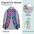 thumbnail image 5 of Butterfly and Tie Dye Pink Pattern Backpack for School, Cute School Bag with Adjustable Shoulder Straps and Padded Back, 15.3"x11"x6.7", 5 of 5