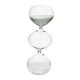 thumbnail image 1 of Decoración de cristal de arena de tres niveles, adorno de cristal de hora pequeña, adorno decorativo de escritorio de uso versátil para dormitorio y Arena gris, 1 of 8