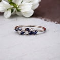 thumbnail image 3 of JEWELRYTREASURE Blue Sapphire Diamond Band Rose Gold Wedding Band September Birthstone Women Jewelry Matching Stacking Promise Ring Gift for Her, 3 of 5