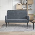 thumbnail image 1 of vidaXL Bench Dark Grey 108x79x79 cm Velvet, 1 of 5