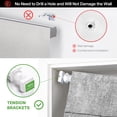 thumbnail image 2 of LazBlinds No Tools No Drill Cordless Roman Shades for Windows, Blackout Thermal Insulated UV Blocking Window Blinds, Lightweight Fabric Blinds for Indoor Windows, 46" W x 60" H, Blackout - Grey, 2 of 6