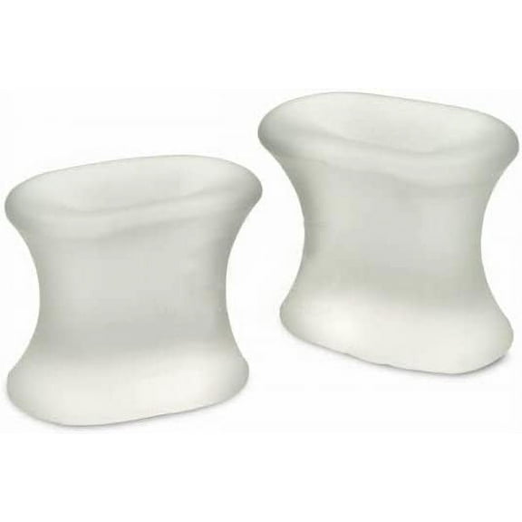 Gel Toe Rubbing Pads Separators - 6 Pack for Relieving Pain Due to Overlapping Toes, Hammer Toes, Blisters, Corns and Calluses - Silipos Brand (Small - 1-4)