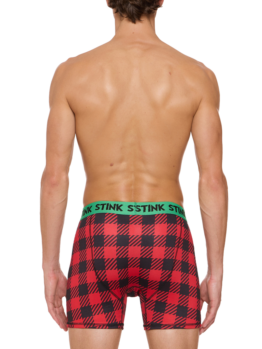 Dr Suess Grinch Plaid Men's Athletic Boxer Brief, 2-Pack, Sizes S-XL