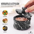 thumbnail image 5 of Radicaln Handmade Black Marble Salt Cellar with Lid & Spoon– 3" Stone Salt Box for Sea Salt, Sugar, Spices – Seasoning Jar for Kitchen Counter Storage, 5 of 6