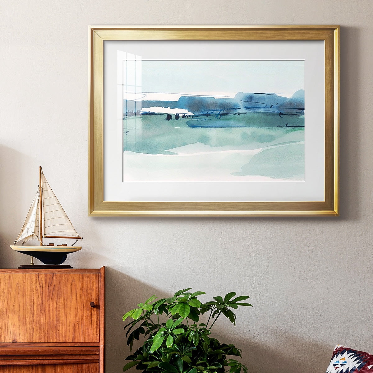 Ultramarine Vista I Premium Framed Print - Ready to Hang