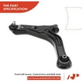 thumbnail image 4 of A-Premium Front Left Lower Control Arm with Ball Joint Compatible with Ford Escape Mazda Tribute 2001-2004 2.0L 3.0L Replace# 2L8Z3079AA, 3L8Z3079AA, 4 of 9