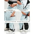 thumbnail image 4 of purcolt Womens Ski Pants Snow Bibs Waterproof Windbreak Baggy Snowboard Overalls Insulated Warm, 4 of 7