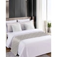 thumbnail image 4 of Bed Runner Scarf Queen Size, Black Grey Branches Stain Bed Runners & Scarves for Foot of Beds, Vintage Art Farmhouse Decorative Bedding Runner Scarf for Hotel Home Bedroom 83 x20 Inch, 4 of 6