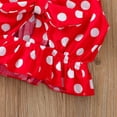 thumbnail image 4 of AURIGATE Toddler Baby Girl Summer Girls Sling Polka Dot Bow Tie Top Shorts Two-piece Suit Clearance, 4 of 5