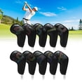 thumbnail image 1 of 10PCS Couvercle de Tête en Fer Imperméable Cuir PU Couvre-Tête Numéro de Club de Fer Fournitures, 1 of 5