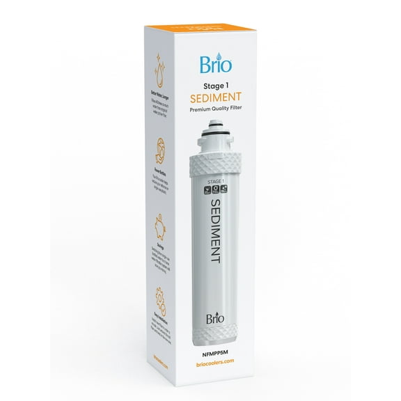 Brio Stage-1 Melt-Blown Polypropylene Sediment Replacement Water Cooler Filter Piece Count 1