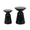 Black | 15"W & 12"W, variant on Tcbosik Outdoor Side Tables Set of 2, 12" & 15" Metal Accent Table, Flared Design End Table for Garden, Pool, Yard, Balcony, Easy Assembly, Black
