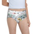 thumbnail image 5 of Rocae The World Map with Cartoon Animals for Girls' Cotton Briefs, Soft Mid-rise Panties X-Large, 5 of 9