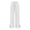 White, variant on Women's Wide Leg Pants, Elastic Drawstring Waist Casual Trousers with Split Hem, Trendy Athleisure Pants for Commuting, Daily Wear, and Relaxed Style-White