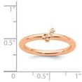 thumbnail image 5 of 925 Sterling Silver Stackable Pink-plated Key Ring Eternity Band Size 10, 5 of 6