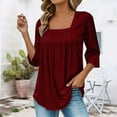 thumbnail image 4 of ZJXFGS Blouses for Women Casual Workout Tops Dress Blouses for Women Workout Tops for Women Womens Work Shirts Casual Blouses for Women Women Tops Red S, 4 of 7