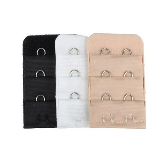 Fairnull 3Pcs/Set 3 Row Hooks Bra Extenders Extension Strap Women's Underwear Accessories