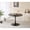 Grey + MDF, variant on 42.1" Black Color Top Tulip Table, Mid-century Dining Table for 4-6 People - Round MDF Table Top (the tabletop consists of two panels), Pedestal Dining Table, End Table & Leisure Coffee Table