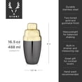 thumbnail image 4 of Viski Heavyweight Cocktail Shaker for Home Bar Gifts 16.5oz Black/Gold, 4 of 5