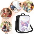 thumbnail image 5 of Kuromi Scream Lunch Bag, Insulated Lunch Box, Reusable With Side Pockets For Work, School, Picnic, Hiking, Traveling, 5 of 8