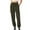 Army Green, variant on Sweatpants for Women Solid Color Elastic Waist Sports And Leisure Belt Pocket Threaded Ankle Pants