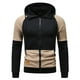 thumbnail image 3 of pstuiky hombres de manga larga, Sudadera informal con cremallera y retazos para hombre, ropa de trabajo a la moda, sudadera con capucha, blusa deportiva para entrenamiento camisetas de hombre m, 3 of 4