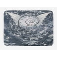 thumbnail image 1 of Psychedelic Bath Mat, Surreal Paint with Wings and Time Spiral in Cloud with Circles Sacred Geometry Image, Non-Slip Plush Mat Bathroom Kitchen Laundry Room Decor, 29.5 X 17.5 Inches, Grey, Ambesonne, 1 of 2