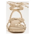 thumbnail image 4 of Sam Edelman Delphine Amber Gold Strappy Squared Toe Ankle Strap Slip On Sandals (AMBER GOLD, 5.5), 4 of 6