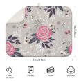 thumbnail image 2 of Microfibre Drying Mat for Kitchen Pink Flower Crown Peony Dish Drying Drainer Mat Absorbent Pioneer Drying Mat Washing Up for Glass, Plate & Cup 18inch X 24inch, 2 of 5