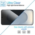 thumbnail image 5 of 2 Pack Privacy Screen Protector for Samsung Galaxy S25 Anti Spy Tempered Glass, Support Fingerprint Unlock, Anti Scratch, Bubble Free, 5 of 7