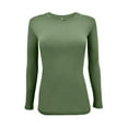 thumbnail image 2 of Natural Uniforms Under Scrub Tee Crew Neck Long Sleeve T-Shirt Underscrub Tee (Dill Green, Small), 2 of 6