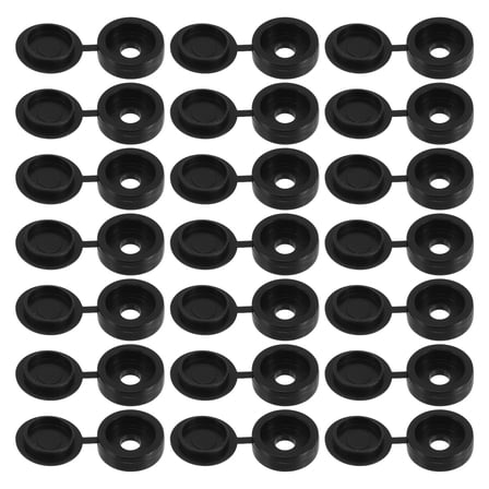 unbranded 100pcs Automotive Decorative Hinged Screw Caps Black Plastic Screw Head Covers for Car Truck Protection Accessories Black