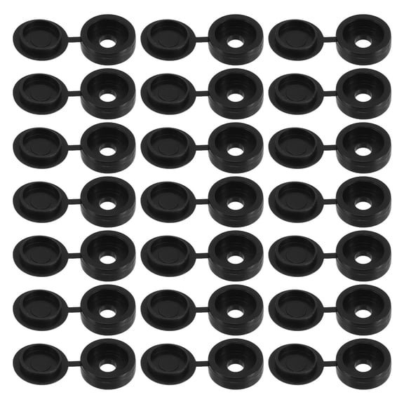 unbranded 100pcs Automotive Decorative Hinged Screw Caps Black Plastic Screw Head Covers for Car Truck Protection Accessories Black
