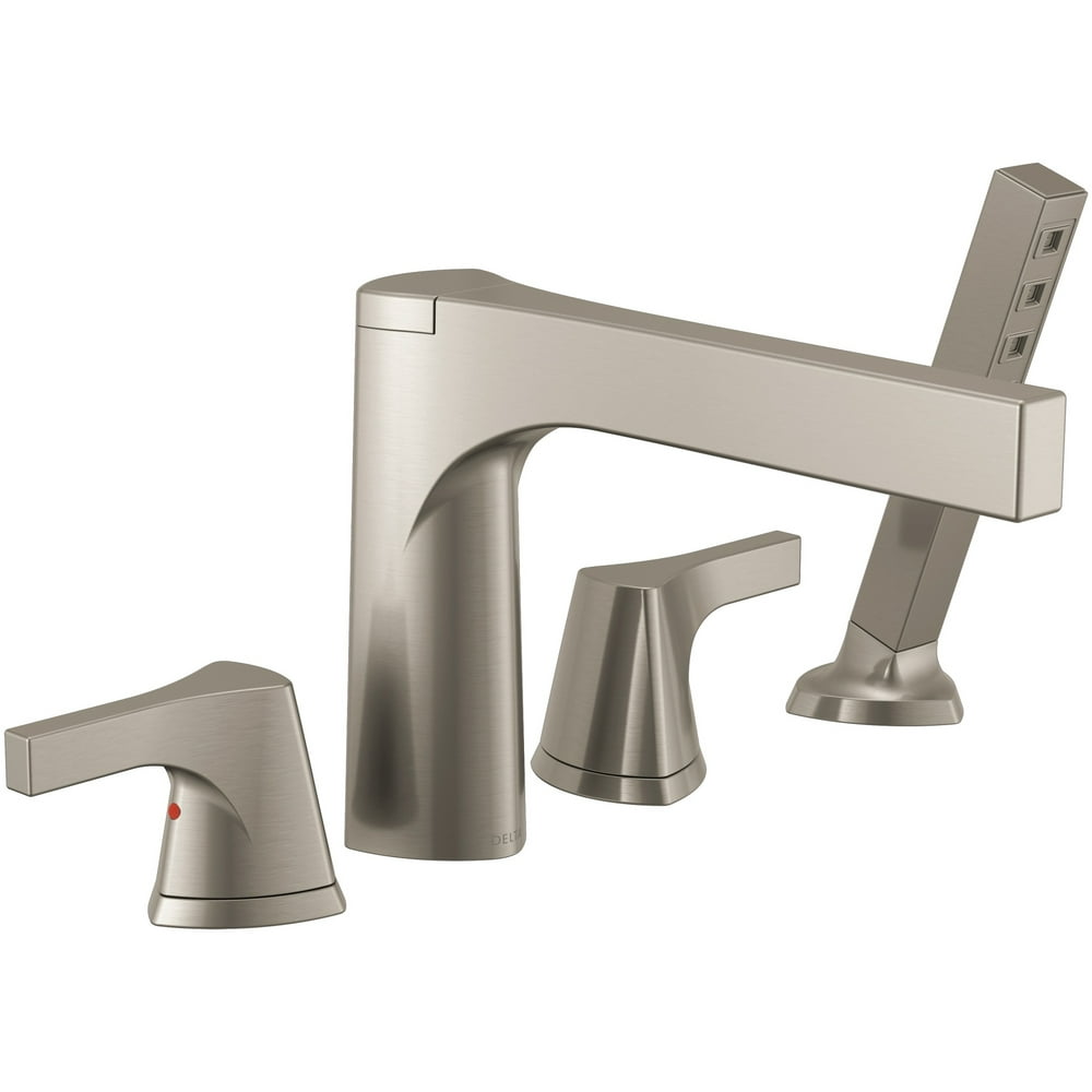 Delta Zura Roman Tub with Hand Shower Trim, Stainless