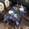 thumbnail image 2 of Dark Blue Unicorn Floral Pattern Rectangle Tablecloth 60"x120",Waterproof Polyester Rectangle Table Cloth, Wipeable Spillproof Polyester Tablecloth for Dining, Camping, Indoor and Outdoor, 2 of 6