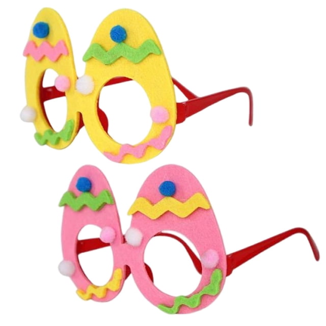 preciosos anteojos de Pascua para niños, decoración de de cumpleaños, rosa y amarillo.