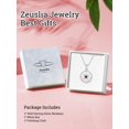 thumbnail image 5 of TANGPOET Compass Necklace for Women Sterling Silver I'd Be Lost Without You Compass Graduation Jewelry Gifts for Women Red Garnet Necklace January Birthstone Necklaces, 5 of 6