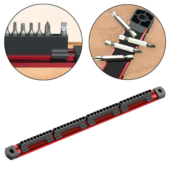 Hex Bit Sporter Booter Organizer Rail Compact Design Aluminium Aluming Allumy Sostenga hasta 40 barra de brote de brochador de tracción de hierro