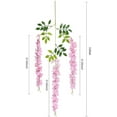 thumbnail image 3 of Sinhoon 24 Pack Artificial Wisteria Vine Ratta Fake Wisteria Hanging Garland Silk Long Hanging Bush Flowers String Home Party Wedding Decor (Pink), 3 of 6